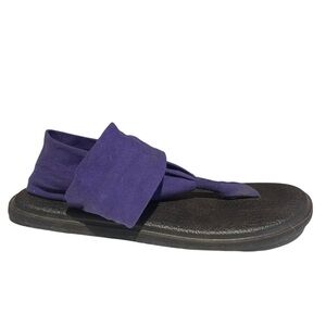 Sanuk yoga mat flip flops purple 10